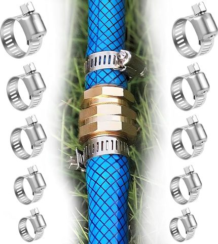 10 Parça Hortum Kelepçesi Seti | 5 Farklı Boy (8-27 mm) | Paslanmaz/Çelik Kelepçeler | Su, Hava, Yağ Hatları İçin Ayarlanabilir Hortum Kelepçesi