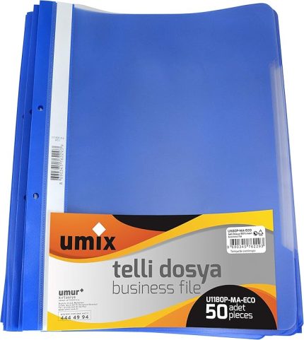 A4 TELLI DOSYA 50'LI MAVI