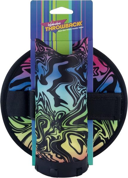 Throwback, Next Generation AIRLYFT Velcro Throw Back Game, Padel Garden Neon Target Challenge 2 raket ve 1 kaydırıcı, her yaş için yakalama eğlencesi, tek beden, tek renk, tek beden