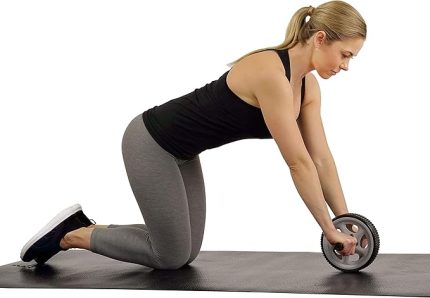 Health & Fitness Dirsek Destekli Bel Eğitmeni Ab Rulo, Antrenman Tekerlekleri, Ev Spor Salonu için Katlanabilir, Karın Egzersizleri, Çekirdek Gücü, Glute Antrenörü, Crunch Egzersizleri, Egzersiz