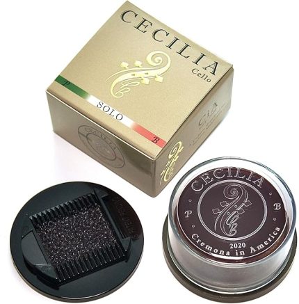 Cello için 'SOLO' reçine, Rosin özel formüle edilmiş selofan reçine, reçine yayıcı dahil (tam pasta)