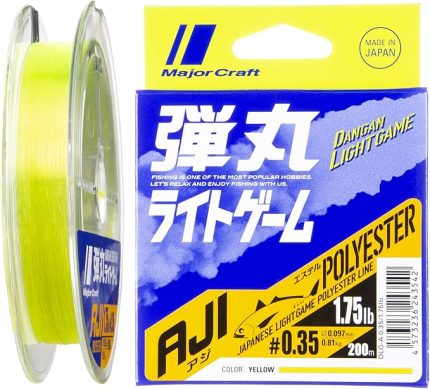 Craft Dangan Light Game Polyester Misina DLG-A-0.35/0.097mm/1.75lb/0.81kg/200mt Sarı