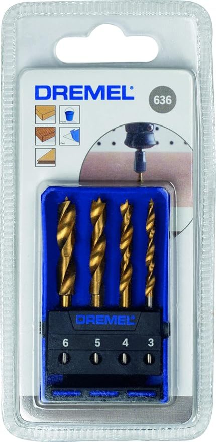 636 Titanyum Kaplama Ahşap Delici Uç Seti, 4'lü