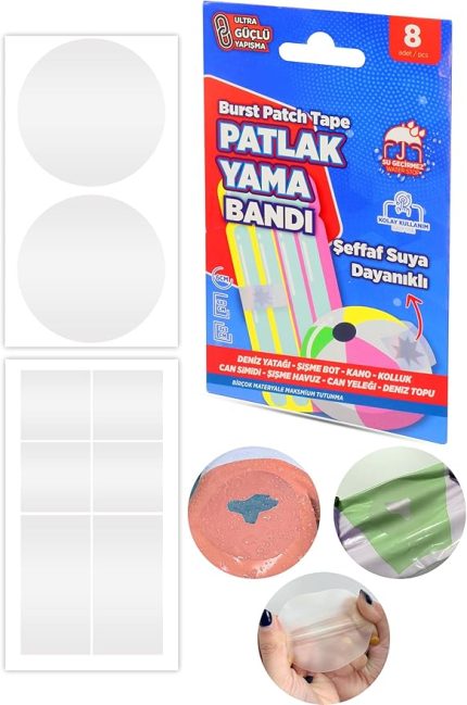 Patlak Yama Tamir Bandı Şişme Yüzme Simidi Kolluk Bot Top Pilates Simit Çadır Yağmurluk Yaması