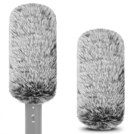 Creators için 0,8 inç (20 mm) Çaplı Av Tüfeği Mikrofonu için Tüylü Rüzgarlık, Mic DeadCat Rüzgar Örtüsü Muff, Windbuster, Fluff Cover Windshield BOYA, Rode (14 cm / 2 Paket) ile Uyumlu