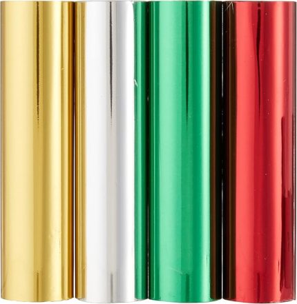 4 Holiday Variety Pack Glimmer sıcak folyo rulosu, çok renkli