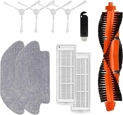 Mi Robot Vacuum Mop Pro (Styj02ym) ile Uyumlu Fırça,Hepa Filtre 10 Parça Yedek Parça Mega Set