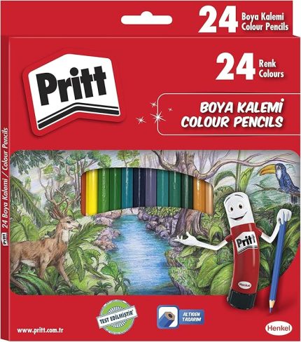 Kuru Boyalar, canlı renklerde boya kalemi, açması kolay ve dayanıklı silinebilir kalem, yumuşak mineli resim kalemi, kaliteli kırtasiye malzemesi, 24 renkli kalem