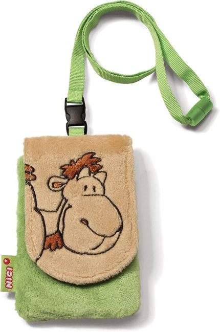 52051 – 700 – Cep telefonu çantası peluş motif Kame, yeşil