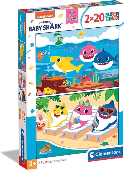 - 2x20 Parça Puzzle - Baby Shark