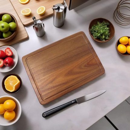 Akasya Kesme Tahtası Antibakteriel Yıkanabilir Doğrama Tahtası Dikdörtgen 35x25CM | Antibakteriyel ve Yıkanabilir Akasya Kesme Tahtası - Hijyenik ve Dayanıklı Doğrama İşleriniz için İdeal