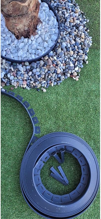 Moda Çim Ayırıcı 2 Metre Siyah Çim Sınırlayıcı Taş Toprak Ayıracı Çim Ayracı Çim Ayırıcı Bariyeri