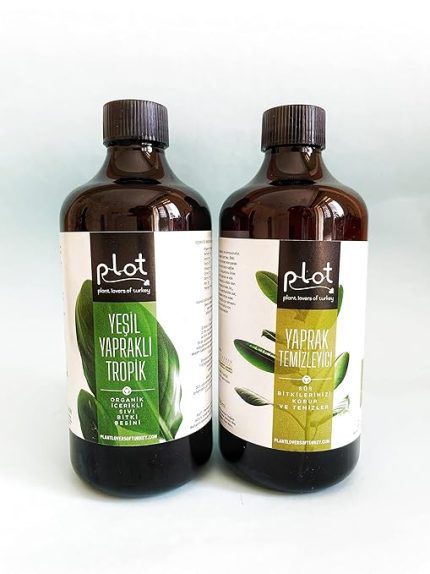 Bakım Seti: Yeşil Yapraklı Bitkiler için Sıvı Besin + Yaprak Temizleyici & Koruyucu