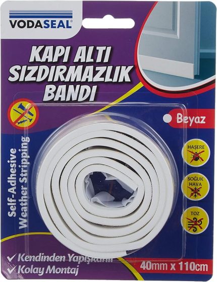 Kapı Altı Sızdırmazlık Bandı 40mmx110cm, Beyaz