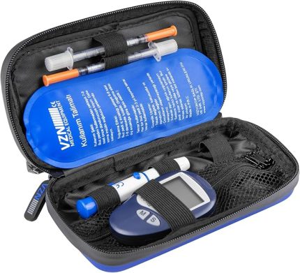 İnsülin Taşıma Çantası – Soğutucu Jel Bölmeli, Kompakt & Taşınabilir Diyabet İlaç Saklama Çantası, Isı Yalıtımlı Medikal Soğuk Çanta, Seyahat Uyumlu, VZN-2115