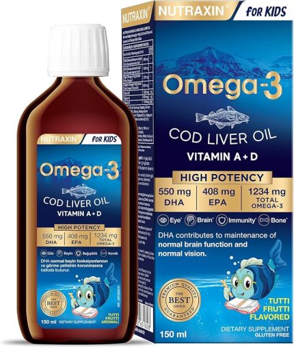 Omega 3 Balık Yağı, Tutti Frutti, 150ml