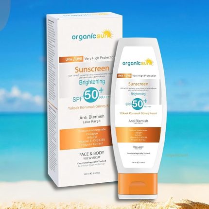 Spf 50+ Yüz ve Vücut Güneş Kremi 100ML – Leke Karşıtı, Yüksek Korumalı, Suya Dayanıklı, Her Cilt tipine uygun, Vegan