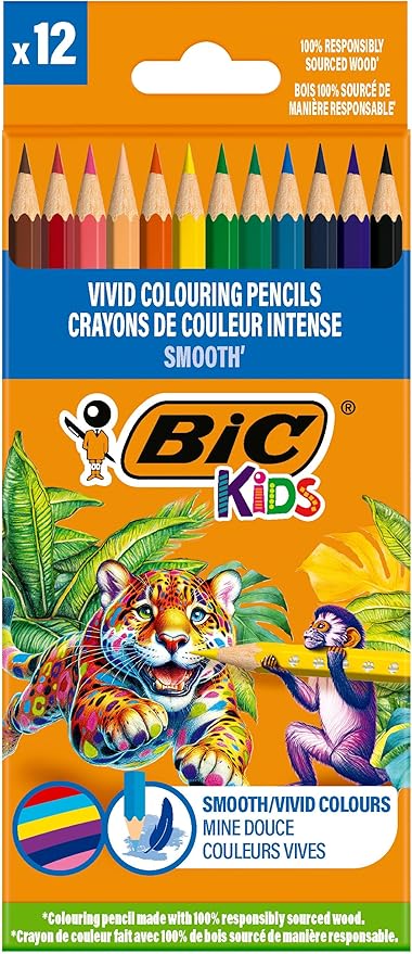 Smooth Ahşap 12 Renk Kuru Boya Kalemi