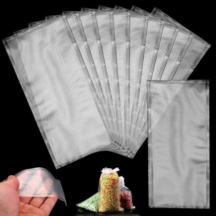 200 PVA Torba Paketi, Her Türlü Pelet Yemi için Hızlı Suda Çözünür PVA Torbası Solucan Mısır Yuvalama için Kullanılabilir (7 x 14 cm)