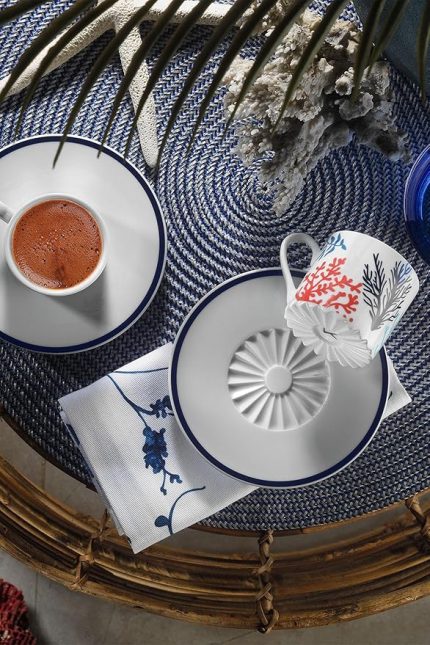 Porselen 12216 Pilea 4 Parça 2 Kişilik Kahve Takımı