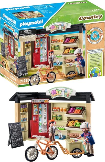 71250 Country Çiftlik Dükkanı, çiftlik hayvanı oyun setleri, sürdürülebilir oyuncaklar, eğlenceli, yaratıcı rol yapma, 4 yaş ve üzeri çocuklar için uygun oyun setleri