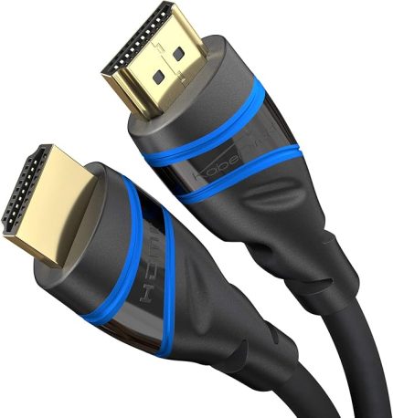 – 10K & 8K HDMI Kablosu, HDMI 2.1 b – 3m, 0,5-5m arası mevcut – Sertifikalı, Almanya’da geliştirilmiş (Ultra Yüksek Hız Kablosu PC, PS5, Xbox, Monitör ve TV için – siyah-mavi)
