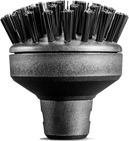 Büyük Yuvarlak Fırça Buharlı Temizleyici, Siyah