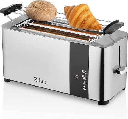 ZLN6234 Dijital Ekmek Kızartma Makinesi | 4 Dilim Kapasite | 7 Kademeli Isı Ayarı | LED Ekran | Yeniden Isıtma ve Buz Çözme Fonksiyonları | 1400W