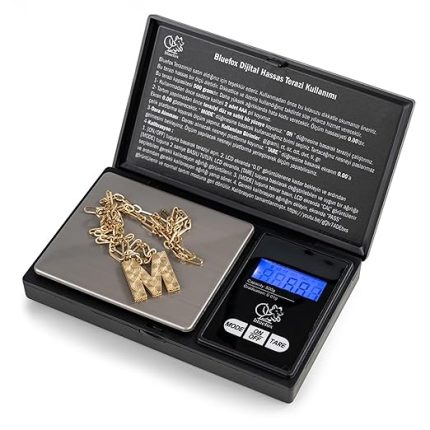 Dijital Cep Tartısı - 500g Kapasite, 0.01g Hassasiyet, 7 Ölçü Birimi, Dara Fonksiyonu, Büyük Ekran, Otomatik Kapanma