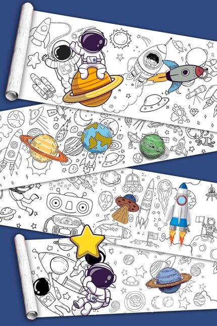 Yolculuğu- Güneş Sistemi - Dev Boyama Kağıdı - Boyama Rulosu - Büyük Boy 5 Metre Uzunluk