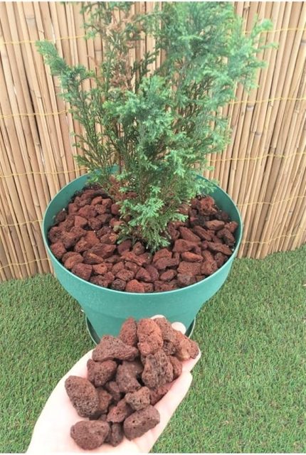 Pomza Taşı 40 Lt 1-2 Cm Dekoratif Pomza Taşı Kırmızı Pomza Tarım Pomzası Lav Taşı Cüruf Ponza