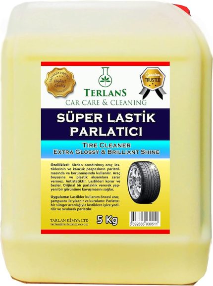 Lastik Parlatıcı Jel 5 Kg + UYGULAMA SÜNGERİ Tire Cleaning GEL Extra Glossy