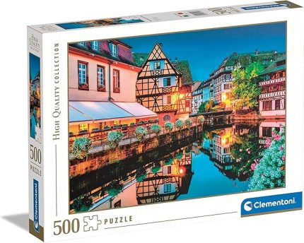 35147 Collection – Strasbourg Old Town – 500 parça – yetişkinler için yapboz, İtalya'da üretilmiştir, çok renkli