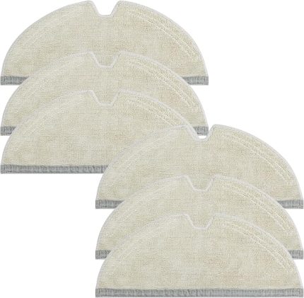 Q5 Pro, Q5 Pro+, Q8 Max,Q8 Max+,S5,S5 Max,S4,S50,S51,S55,S6,S6 Pure,S6 MaxV, Q7, Q7 Max için 6 Adet Silme Bezi Mikrofiber Yumuşak Yıkanabilir ve Tekrar Kullanılabilir Yedek Paspas