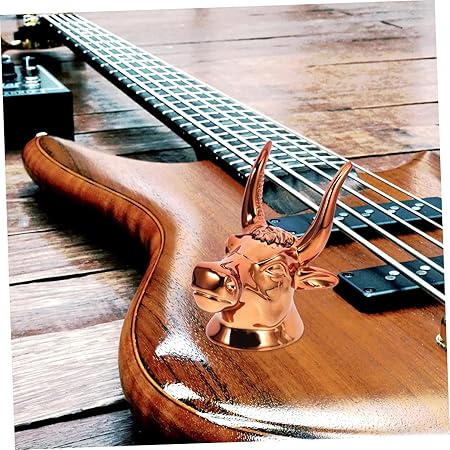 1 Takım Boğa Başı Gitar Gitar Monitör Standları Ukulele Duvarı Bas Ukulele Dekoratif Duvar Kancası Gitar Askısı Duvar Kancası Kapı Havlu Askısı Gitar Braketi Golden Karın Kası - Görsel 4