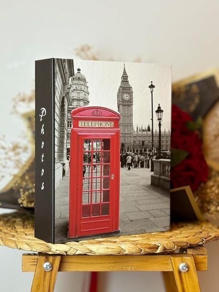 10 x 15 CM 200'lük Telefon Kulübesi Desenli Fotoğraf Albümü