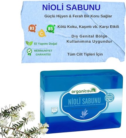 Doğal Nioli Sabunu 140 Gr 1 Adetv Tüm Cilt Tipleri İçin Kötü Koku ve Kaşıntı Karşıtı Nioli Yağı Sabunu