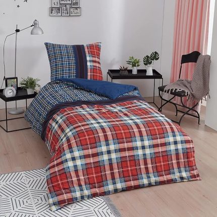 Tek Kişilik Pamuk Nevresim Seti Kırmızı