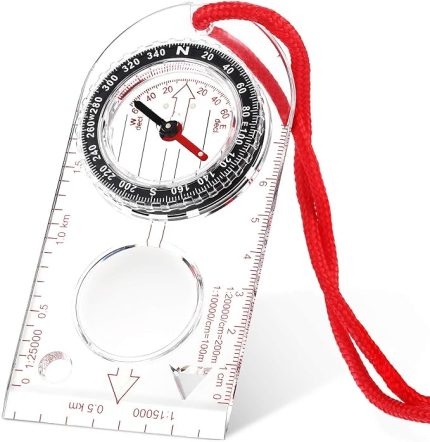 Navigasyon Pusulası Boy Scout Pusula Oryantasyon Koşusu Pusula Ayarlanabilir Eğimli Hafif Yürüyüş Pusulası Keşif Harita Okuma Navigasyon Oryantasyon Koşusu (12,5 x 6,0 cm)