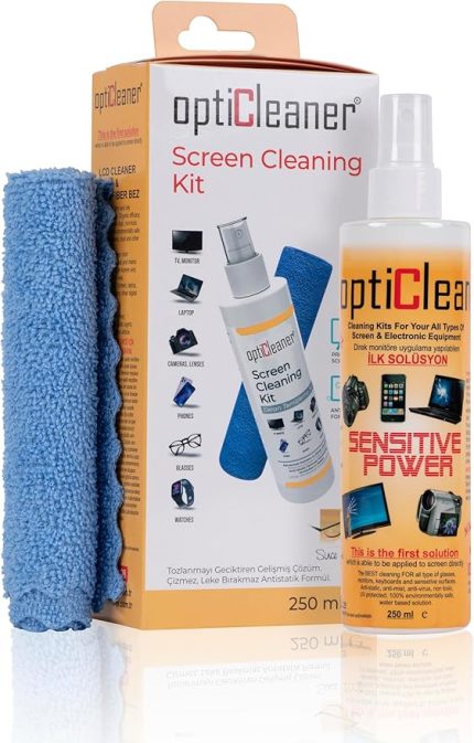 since 2003 LCD Temizleme Seti: Elektronik Cihazlar İçin 250ML + Temizleme Bezi! Laptop, Tablet, TV, Telefon, Gözlük, Yazıcı, Kamera İçin Doğal, Koruyucu ve Parlatıcı Temizlik!