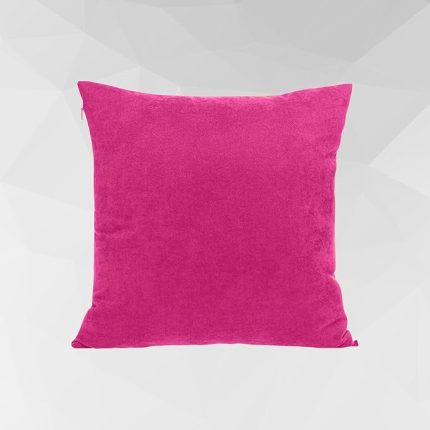 Barcelona Kadife Dokulu Kırlent Kılıfı 45x45cm (Fuşya)