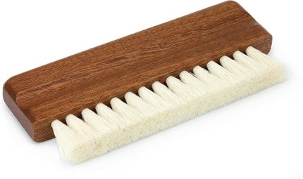 Plak fırçası ZB110, koruyucu temizlik için keçi kılı kıllı vinil temizleme fırçası, gerçek ahşap sap, Sapelli ahşap