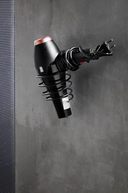 Haus Yapışkanlı Saç Kurutmalık Siyah, Sihirli Yapışkanlı Siyah Saç Kurutma Makine Askısı Y-01