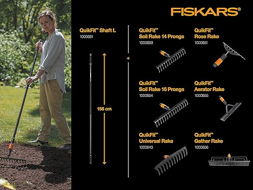 Aerator Tırmığı, Uzunluk: 37 cm, Siyah/Turuncu, 1000655 - Görsel 4