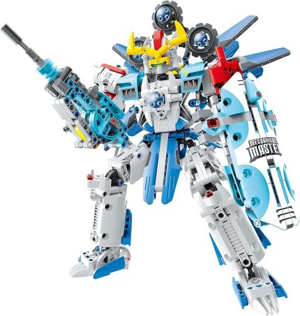 STEM Robot Asker Yapım Seti, 641 Parça Eğitici Bloklar, Beyaz