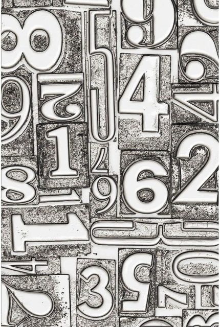 3D Doku Kalıbı - Tim Holtz Numbered