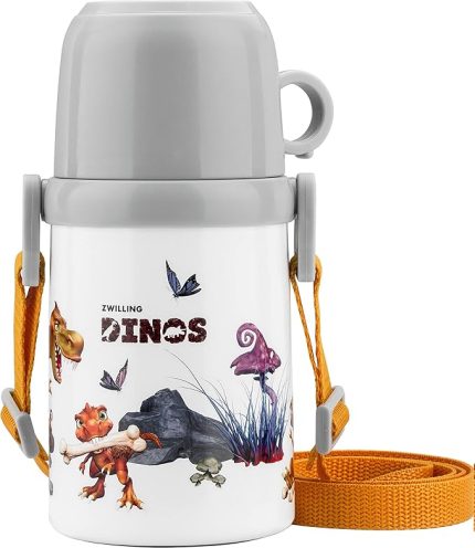 Thermo Isoleerfles Met Beker in Draagriem - 380 ml - Dino Marka ZWILLING