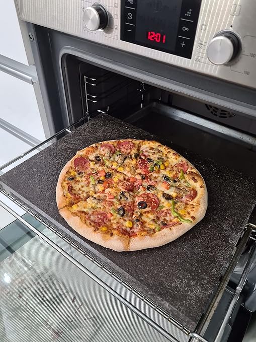 Bazalt Fırın Taşı - Tam Fırın Boyutu (30x40cm),Fırın Taşı, Pizza Taşı, Mangal Taşı, Doğal Taş, Pişirme Taşı - Görsel 5