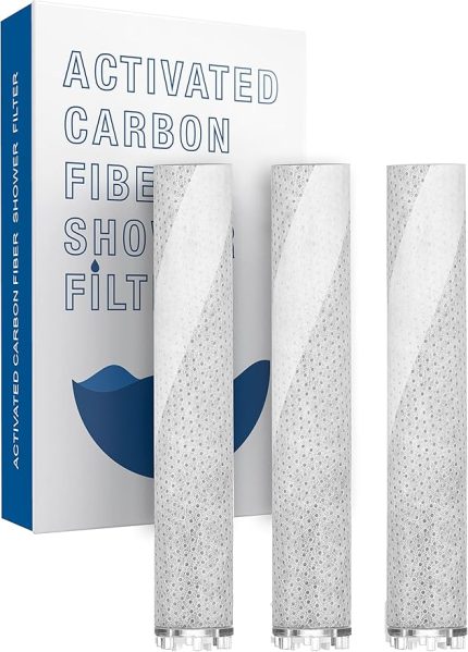 3'lü Paket Karbon Filtre Duş Başlığı Kireç Duşa Karşı Duş Başlığı Sert Su İçin Yüksek Basınçlı Su Tasarrufu, Banyo Spa için Ayarlanabilir El Duşu, Saç Derisi Nazik