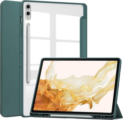 Samsung Galaxy Tab S9 Plus 12,4 inç Tablet SM-X810 SM-816B SM-X818U Kalem Tutuculu Kılıf, Otomatik Uyandırma/Uyku